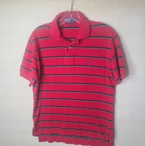 VTG Polo Ralph Lauren Shirt Mens S Red / Blue Stripe Green Pony Golf Preppy Y2K‎
